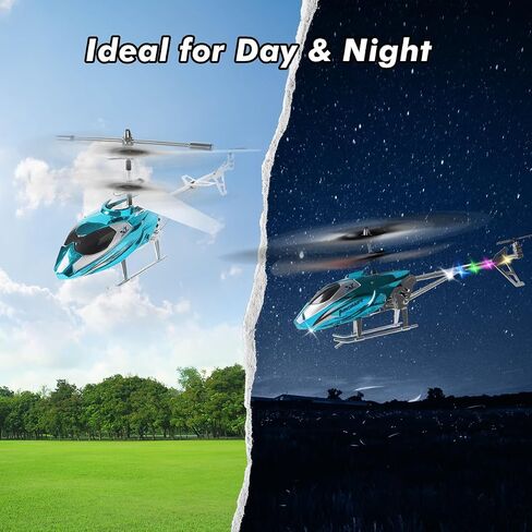 VATOS RC Helicopter for Boys, 2.4G Remote Control Helicopter with LED Light for Kids 12+ Years Old, Fixed Height, One-Key Take-Off, Indoor RC Planes Ideal Festival Gifts for Boys Adults in Saudi Arabia