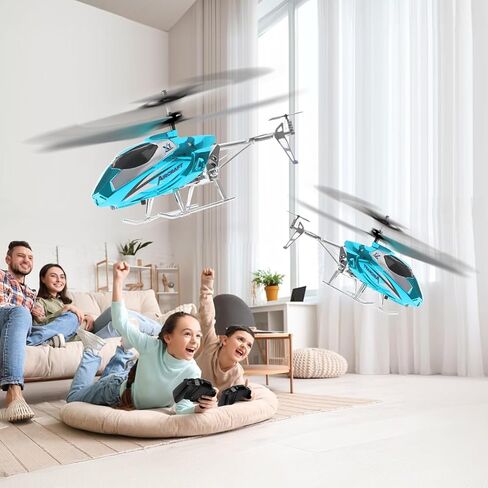 VATOS RC Helicopter for Boys, 2.4G Remote Control Helicopter with LED Light for Kids 12+ Years Old, Fixed Height, One-Key Take-Off, Indoor RC Planes Ideal Festival Gifts for Boys Adults in Saudi Arabia