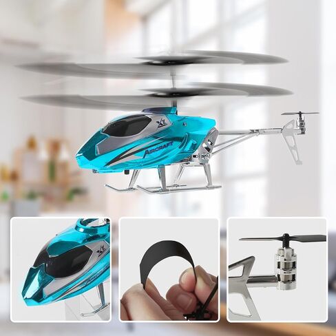 VATOS RC Helicopter for Boys, 2.4G Remote Control Helicopter with LED Light for Kids 12+ Years Old, Fixed Height, One-Key Take-Off, Indoor RC Planes Ideal Festival Gifts for Boys Adults in Saudi Arabia