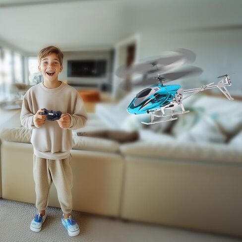 VATOS RC Helicopter for Boys, 2.4G Remote Control Helicopter with LED Light for Kids 12+ Years Old, Fixed Height, One-Key Take-Off, Indoor RC Planes Ideal Festival Gifts for Boys Adults in Saudi Arabia