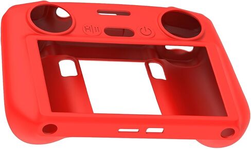 لجهاز التحكم عن بعد DJI Mini 4 Pro/Air 3/DJI RC 2 مع حافظة حماية من السيليكون (أحمر) in Saudi Arabia