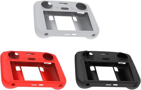 لجهاز التحكم عن بعد DJI Mini 4 Pro/Air 3/DJI RC 2 مع حافظة حماية من السيليكون (أحمر) in Saudi Arabia