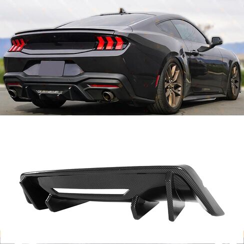 ناشر خلفي إضافي لسيارة Ford Mustang S650 2024 2025 لا يتطلب الحفر المصد الخلفي للشفاه ملحقات فاصل الذقن بلاستيك ABS (أسود غير لامع) in Kuwait