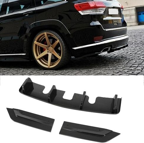 Add-on Rear Diffuser for Jeep Grand Cherokee Summit/High Altitude 14-16 Rear Bumper Lip Spoiler Chin Splitter Accessories ABS Plastics (Glossy Black) in Saudi Arabia