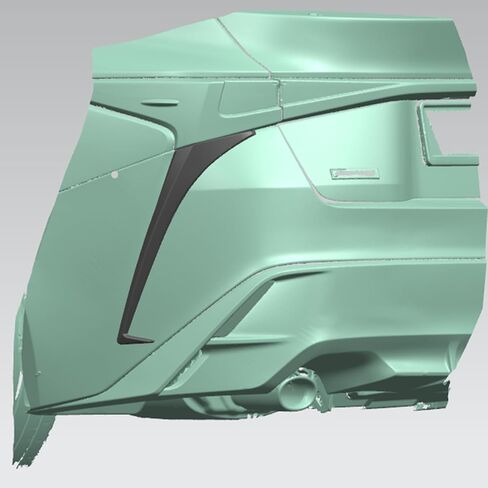 زوج من المصد الخلفي لسيارة Lexus IS300 IS350 2021-2025 Base F Sport Rear Chin Spoiler Splitter ABS (أسود لامع) in Saudi Arabia