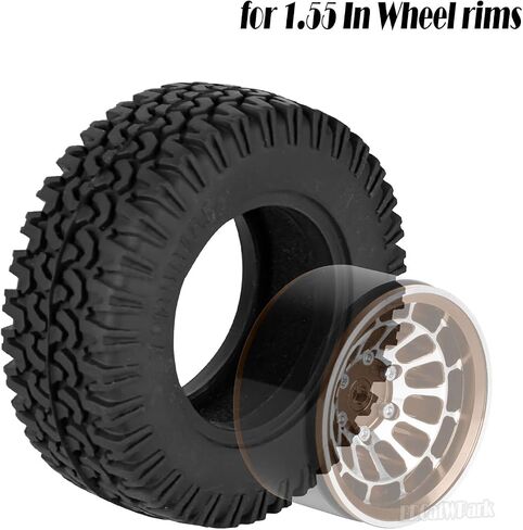 RC 1.55 Soft Rubber Wheel Tires for 1/10 Tamiya AX90069 D90 TF2 CC01 CC02 RC Crawler Car,RC 1.55 in Rubber Wheel Tires,Road Soft Tires in Saudi Arabia