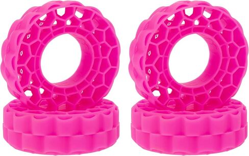 حشوات مطاط السيليكون فائقة النعومة من MEUS RACING لإطارات 62-66 مم 1.0 بوصة (أحمر وردي) in Kuwait