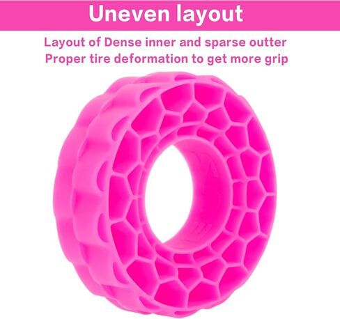 حشوات مطاط السيليكون فائقة النعومة من MEUS RACING لإطارات 62-66 مم 1.0 بوصة (أحمر وردي) in Kuwait