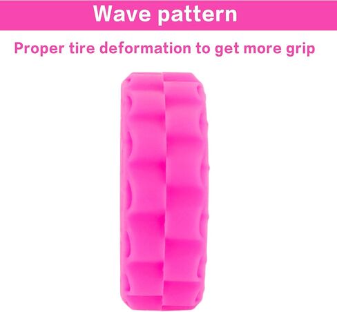 حشوات مطاط السيليكون فائقة النعومة من MEUS RACING لإطارات 62-66 مم 1.0 بوصة (أحمر وردي) in Kuwait