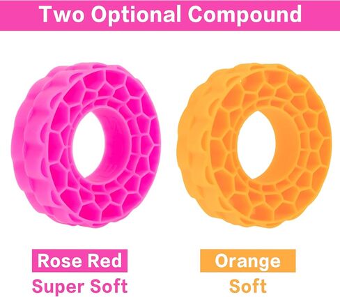 حشوات مطاط السيليكون فائقة النعومة من MEUS RACING لإطارات 62-66 مم 1.0 بوصة (أحمر وردي) in Kuwait