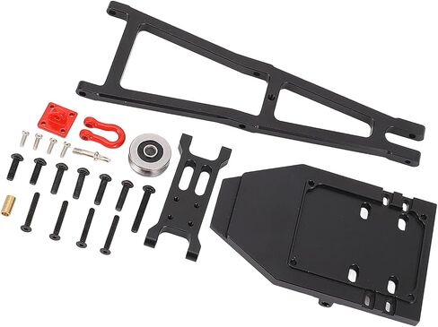 Alomejor DIY RC Truck and Build Kit، مجموعة بناء سحب مقطورة RC من سبائك الألومنيوم مع ذراع رافعة للسحب والشاحنة (أسود) in Saudi Arabia