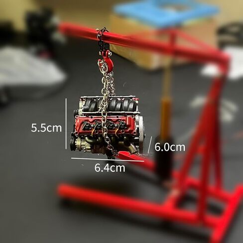مجموعات محرك V8 صغيرة تعمل، محرك ديناميكي لمحاكاة الراتنج بطباعة ثلاثية الأبعاد MAD RC لسيارات AX90104 SCX10Ⅱ Capra VS4-10 Pro/Ultra RC، محرك V8 للتجميع DIY - إصدار المجموعة in Kuwait