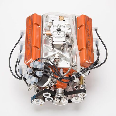 مجموعة نماذج محرك V8 صغيرة تعمل، محرك احتراق داخلي OHV 4-Stroke V8 مبرد بالماء بمقياس 1/6، قم ببناء محرك V8 الخاص بك الذي يعمل in Saudi Arabia