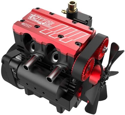 TOYAN FS-L200AC 7cc مضمنة 4 السكتة الدماغية 2 مجموعة محرك اسطوانة، نيترو الاحتراق الداخلي نموذج DIY (مجموعة DIY الأحمر) in Kuwait