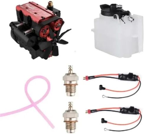 TOYAN FS-L200AC 7cc مضمنة 4 السكتة الدماغية 2 مجموعة محرك اسطوانة، نيترو الاحتراق الداخلي نموذج DIY (مجموعة DIY الأحمر) in Kuwait