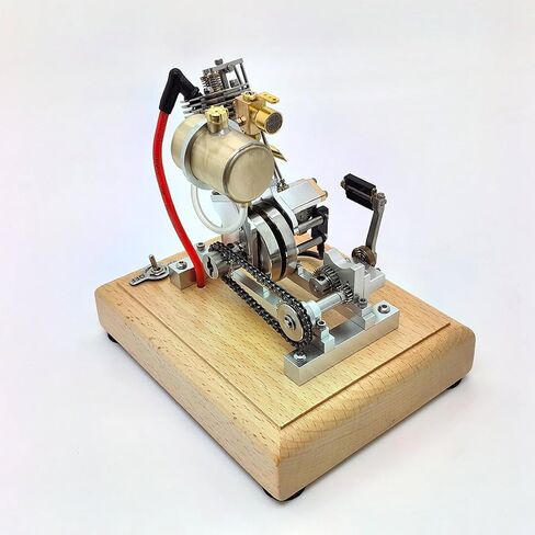 Steam Engine Model Building Kits, V-Twin 4-Stroke Gasoline Engine with Kickstart Mechanism, Internal Combustion Motorcycle Engine Model for Science Experiment Display in Saudi Arabia