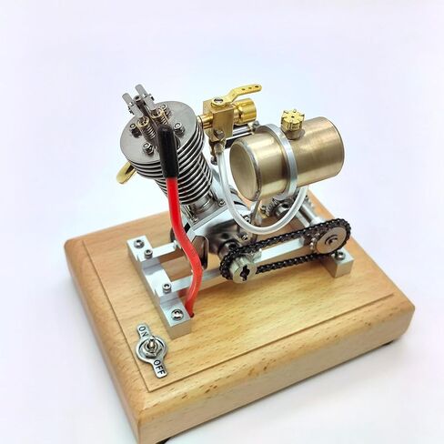 Steam Engine Model Building Kits, V-Twin 4-Stroke Gasoline Engine with Kickstart Mechanism, Internal Combustion Motorcycle Engine Model for Science Experiment Display in Saudi Arabia