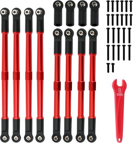 7075 Aluminum Tie Links Push Rods Set Upgrade Parts for Traxxas 1/10 E-Revo 2.0 Summit,Replace#5319X #5338R(Blue) in Kuwait