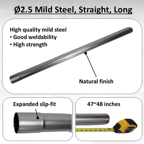 Tube Warehouse - 3" OD Straight, 4ft long 48" inches, Exhaust Mild Steel, Universal Fit 3.0 inch Custom Tubing DIY in Saudi Arabia