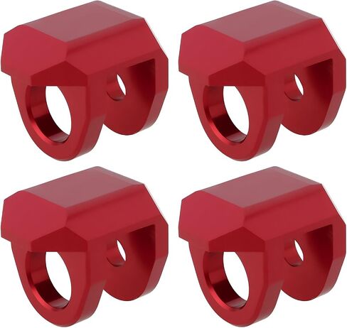 4 قطع من eMagTech غطاء حماية للسيارة من سبائك الألومنيوم المقاوم للصدمات متوافق مع ARRMA Granite Typhon Grom، أحمر in Kuwait