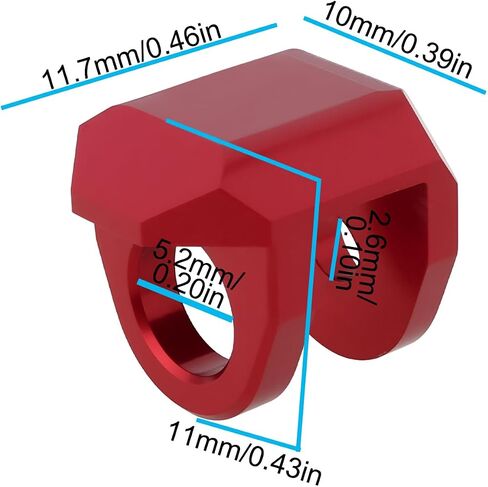 4 قطع من eMagTech غطاء حماية للسيارة من سبائك الألومنيوم المقاوم للصدمات متوافق مع ARRMA Granite Typhon Grom، أحمر in Kuwait