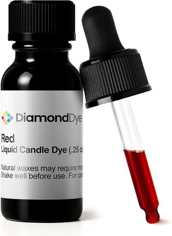 Red Liquid Candle Dye (.25 oz) - Made in The USA - Safe and Easy to Use - Pure and Simple Ingredients - Candle Making Supplies for Soy, Paraffin, Palm or Gel Wax - 10 Vibrant Colors to Choose from in Saudi Arabia