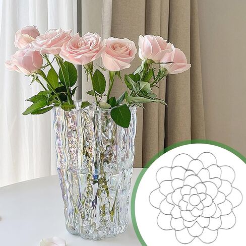 3Pcs Flower Arrangement Holder Set- Stainless Steel Floral Grid Organizer - Wire Frog Insert for Vases Bouquets DIY Home Decor(Silver) in Kuwait