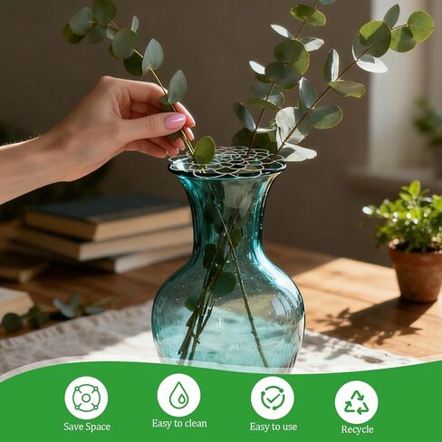 3Pcs Flower Arrangement Holder Set- Stainless Steel Floral Grid Organizer - Wire Frog Insert for Vases Bouquets DIY Home Decor(Silver) in Kuwait