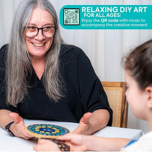 DIY Merea Craft - مجموعة من مجموعتين من الفسيفساء للبالغين | مجموعة أدوات صناعة الزجاج الملون للمبتدئين | اصنع فن الفسيفساء الخاص بك | هدية مصنوعة يدويا للنساء | ديكور المنزل وأنشطة الاسترخاء in Kuwait
