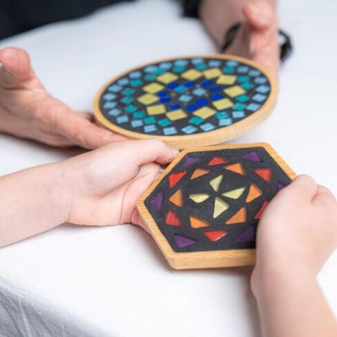 DIY Merea Craft - مجموعة من مجموعتين من الفسيفساء للبالغين | مجموعة أدوات صناعة الزجاج الملون للمبتدئين | اصنع فن الفسيفساء الخاص بك | هدية مصنوعة يدويا للنساء | ديكور المنزل وأنشطة الاسترخاء in Kuwait