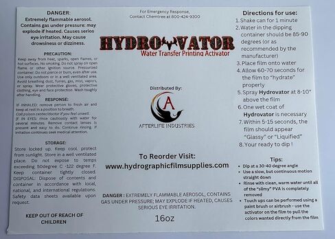 منشط الفيلم الهيدروغرافي 16 أونصة علبة رذاذ الهباء الجوي، شفاف in Kuwait