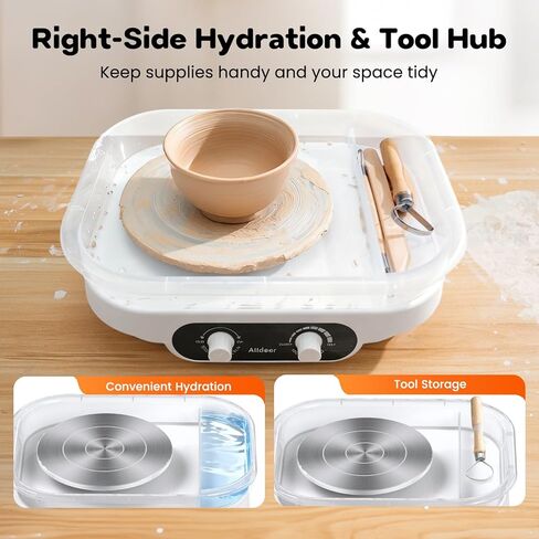 هدية عيد ميلاد للفتيات والأولاد، عجلة فخار للأطفال من سن 8 إلى 12 عامًا، مجموعة كاملة للفنون والحرف مع 3 عبوات من الطين الجاف بالهواء، والدهانات - ألعاب صانع السيراميك DIY لعمر 6 7 8 9 10 11 12 عامًا من المرح الإبداعي in Kuwait