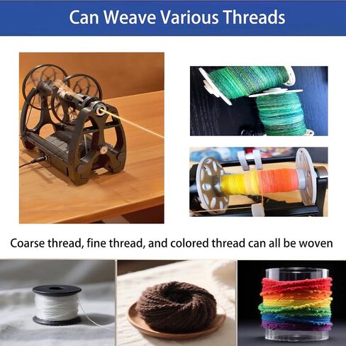 Electric Yarn Spinner Winder Spinning Wheel for Wool with 3 Bobbins, Small Yarn Winder with Forward & Reverse, Free Speed Adjustable (Black) in Saudi Arabia