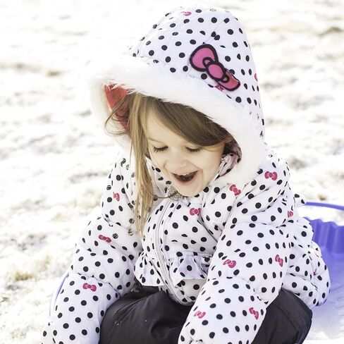Hello Kitty Big Girls 2PC Snowsuit Printed ، Black/Fuchsia 12 in Saudi Arabia