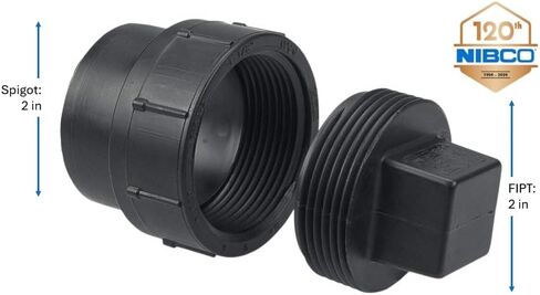 NIBCO 5816 11/2 Cleanout Adapter Spg x Cleanout with Plug ABS in Saudi Arabia