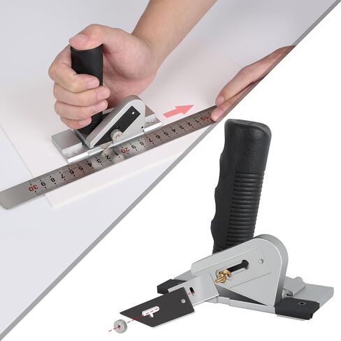 Bevel Mat Cutter with 45° Push-Style Retractable Blade, 5 Replacement Blades, Handheld Board Design for Picture Framing and Art Projects in Kuwait