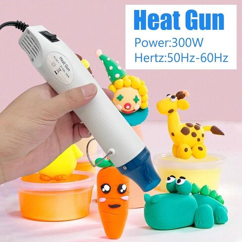 مسدس حراري صغير، أداة مسدس هواء ساخن محمولة للحرف اليدوية، مسدس انكماش حراري لراتنجات الإيبوكسي، والنقش، وتقليص التغليف، وإزالة الطلاء الجاف (أسود) in Kuwait