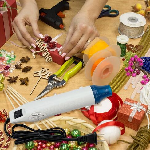 مسدس حراري صغير، أداة مسدس هواء ساخن محمولة للحرف اليدوية، مسدس انكماش حراري لراتنجات الإيبوكسي، والنقش، وتقليص التغليف، وإزالة الطلاء الجاف (أسود) in Kuwait