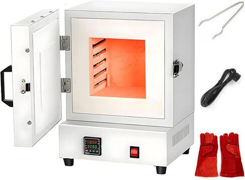 2000W Electric Kiln for Metal Melting, 1150℃ High-Temperature Lab Furnace, Enclosed Muffle Oven, Industrial Electric Burnout Oven for Jewelry & Metalwork in Saudi Arabia