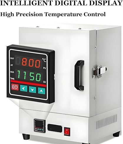 2000W Electric Kiln for Metal Melting, 1150℃ High-Temperature Lab Furnace, Enclosed Muffle Oven, Industrial Electric Burnout Oven for Jewelry & Metalwork in Saudi Arabia