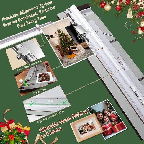قاطع حصيرة 32 بوصة للتأطير، قاطع لوح حصيرة مثبت على اللوحة مع رؤوس قطع مستقيمة شديدة التحمل و45 درجة، عمق قابل للتعديل، مثالي لإطار الصورة، والمشروعات اليدوية والأعمال الفنية in Kuwait
