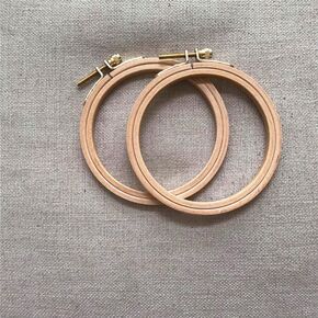 Beech Wood Embroidery Hoops 5 Inch (5-Pack) - Natural Wooden Round Hoop Frame for Cross Stitch, Hand Embroidery Ring, Needlework & DIY Wall Art Craft Supplies for Beginners in Saudi Arabia