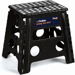 Flottian 13" Folding Step Stool for Adults and Kids Holds Up to 300 lbs,Non-Slip Folding Stools with Handle, Compact Plastic Foldable Step Stool for Bathroom,Bedroom, Kitchen Gray,1PC in Kuwait