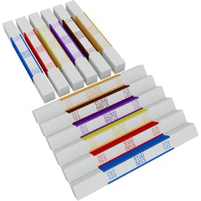 600 Pack Self-Adhesive Money Straps- Multi-Colored Bands for Cash Organization & Storage in Kuwait