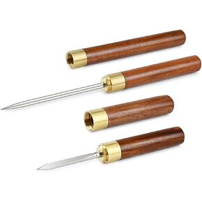 Ice Pick with Cover - 2 Pack Stainless Steel Ice Picks for Breaking Ice, Non-slip Wooden Handle Ice Pick Tool Easy to Grip, Ice Picks for Kitchen in Saudi Arabia
