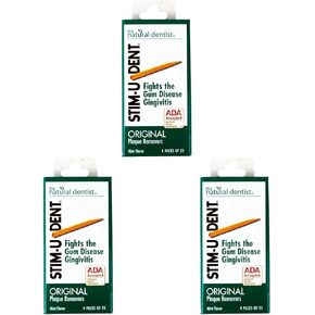 مزيل البلاك من Stim-U-Dent بنكهة النعناع، 4 عبوات من 25 قطعة (100 قطعة) in Kuwait