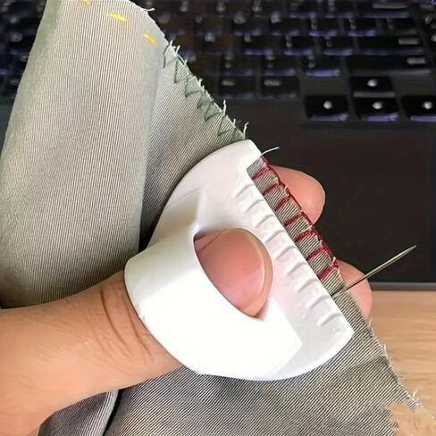 2PC Simple Sewing Tool - Durable Plastic Edge Stitching Tool for DIY Hand Sewing Projects, 4mm Spacing, Great Sewing Accessory and Presser Foot, 2PcsWhite in Saudi Arabia