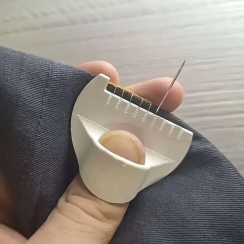 2PC Simple Sewing Tool - Durable Plastic Edge Stitching Tool for DIY Hand Sewing Projects, 4mm Spacing, Great Sewing Accessory and Presser Foot, 2PcsWhite in Saudi Arabia