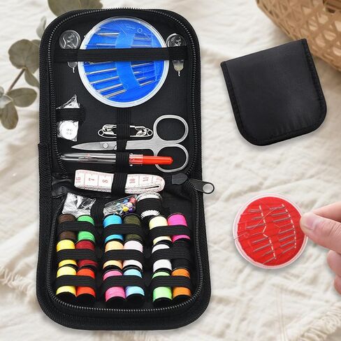 67 Pcs Sewing Kit with Thread, Needles, Scissors | Portable Sewing Supplies for Travel, Home & College | DIY Repair Gift Set for Beginners, Women & Men in Saudi Arabia
