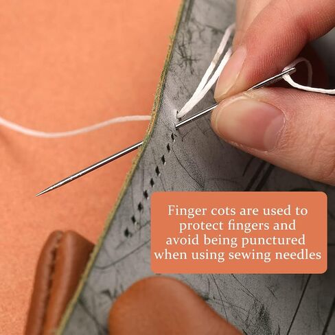9 Pcs Heavy Duty Hand Sewing Needles Kit,Leather Sewing Needles with 5 Leather Hand Sewing Needle and 4 Curved Needle for Home Upholstery,Leather Needles for Hand Sewing,Carpet Canvas Repair… in Saudi Arabia